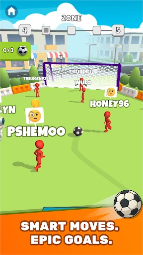 Gameplay screenshot 2 from Crazy Kick! Fun Football game - Arcade game